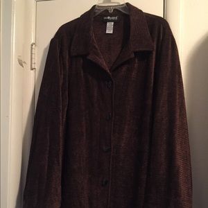 Jacket dark brown heavy fabric